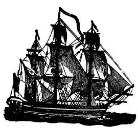 Barque - woodcut