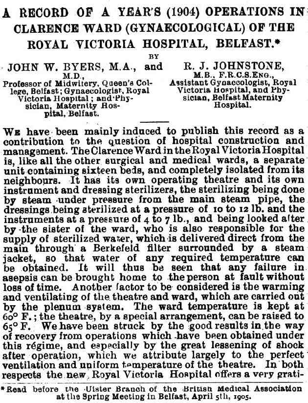 Sir John Byers re operations